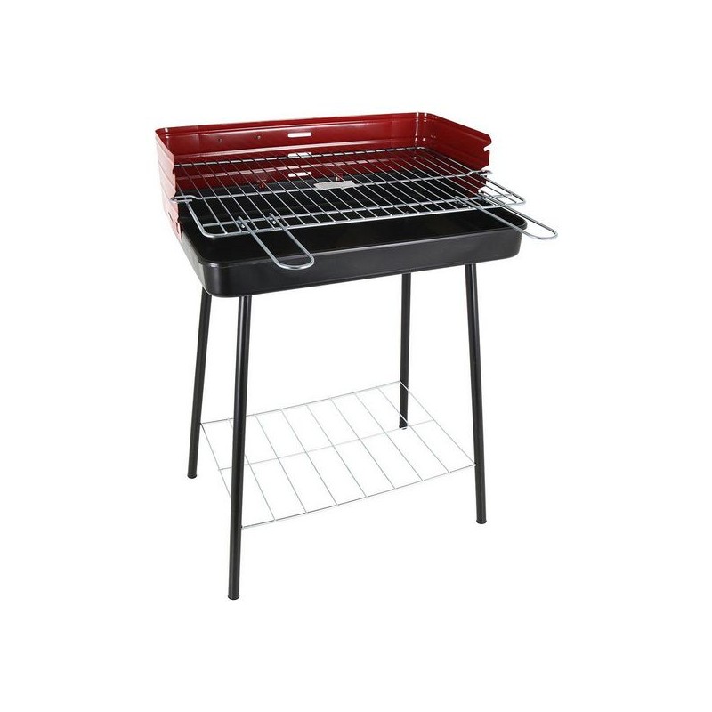 Kohlegrill mit Standbeinen Algon Schwarz Rot (52 X 37 x 71,5 cm)