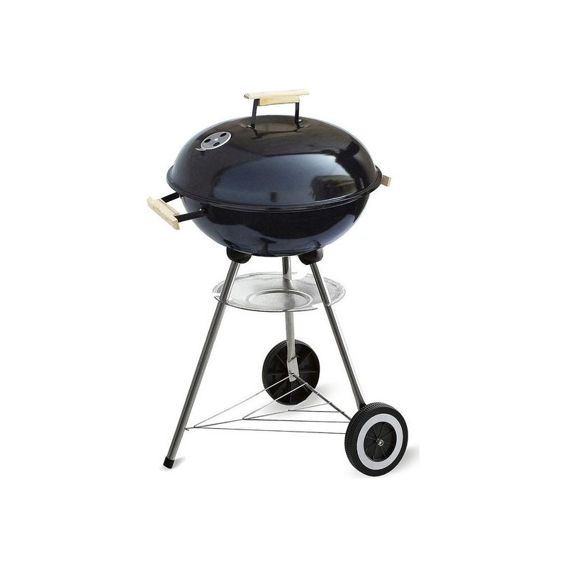 Kohlegrill mit Deckel und Rädern Algon Schwarz (ø 45 cm)