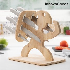 Messerset mit Holzhalterung Spartan InnovaGoods 7 Stücke