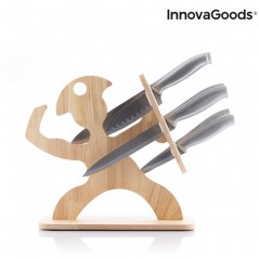 Messerset mit Holzhalterung Spartan InnovaGoods 7 Stücke
