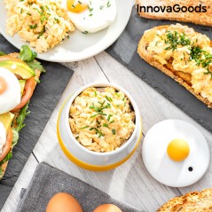 Keramischer Mikrowellen-Eierkocher mit Rezepten Eggsira