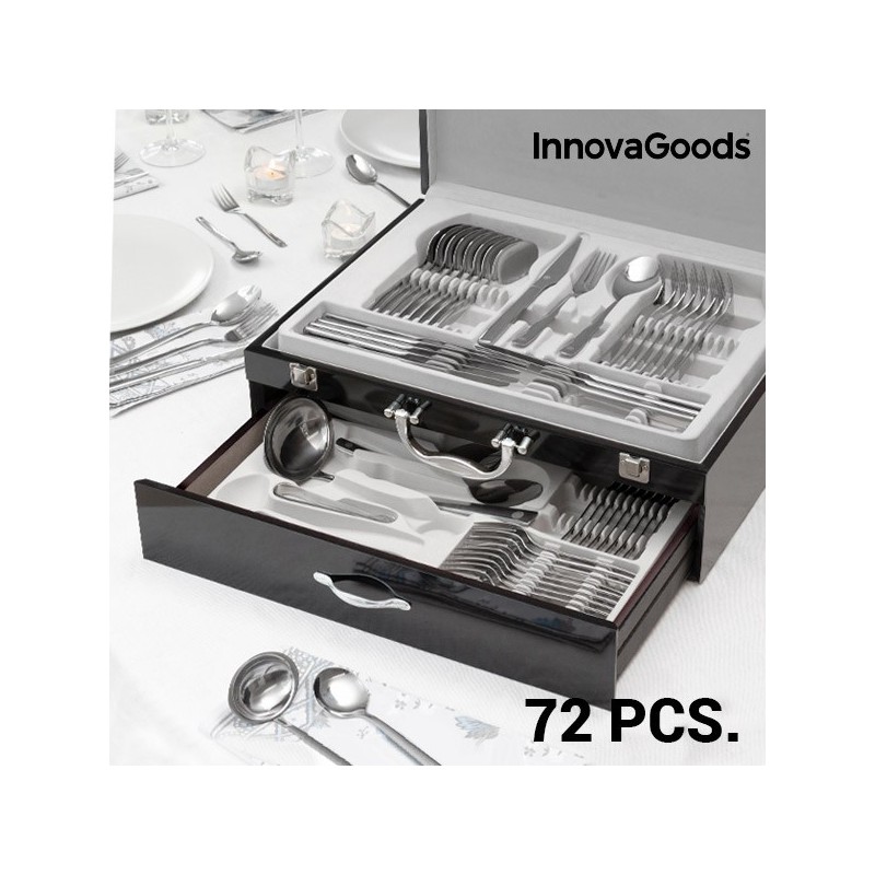 InnovaGoods Cook D'Lux Besteckset aus Edelstahl (72 Teile)