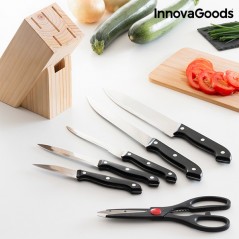 InnovaGoods Messerset mit Holzblock (6-Teilig)