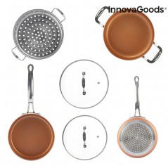 InnovaGoods Kitchen Cookware Topf- und Dampftopfset mit