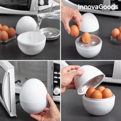 InnovaGoods Boilegg Eierkocher für die Mikrowelle mit Rezepten