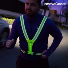 InnovaGoods Reflektierendes Gurtzeug mit LED für Sportler