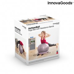 Yoga-Ball mit Stabilitätsring und Widerstandsbändern Ashtanball